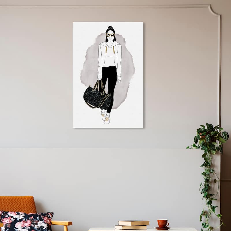 Wynwood Studio Canvas Fashion and Glam Athletic Aesthetic II Black and Glam Wall Art Canvas Print - 30 x 20