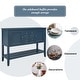 preview thumbnail 43 of 61, Vintage Elegant Style Buffet Sideboard Console Table with 4 Storage Drawers, 2 Cabinets & Bottom Shelf (Antique Gray)