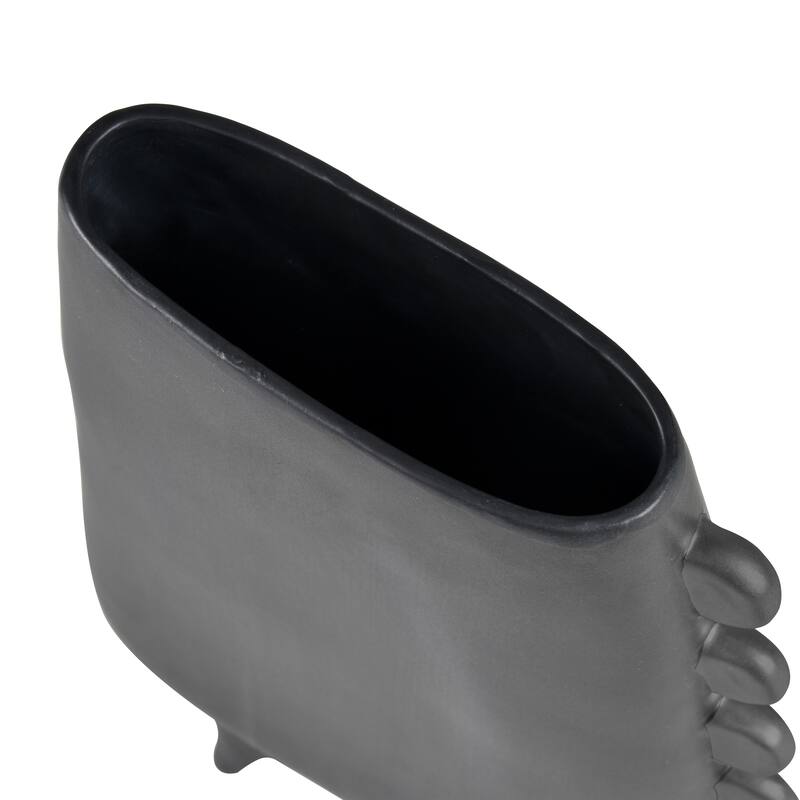 Elk Home Sharpe Black Earthenware 9.25 Inch Wide Vase