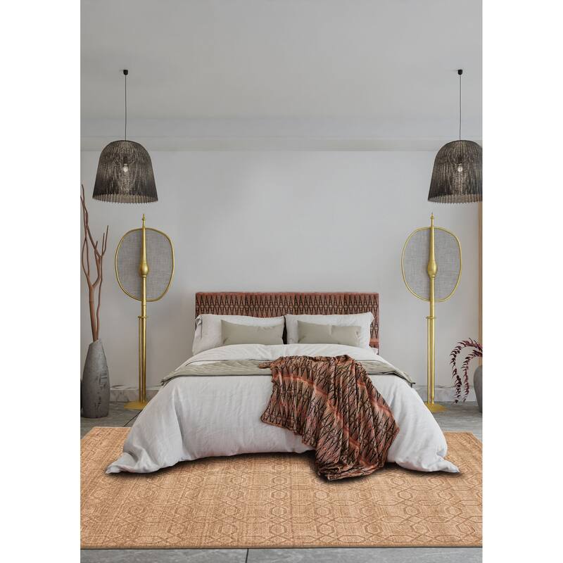Kashkuli Gabbeh Tan Rug 8'0" x 11'2" - 8'0 x 11'2