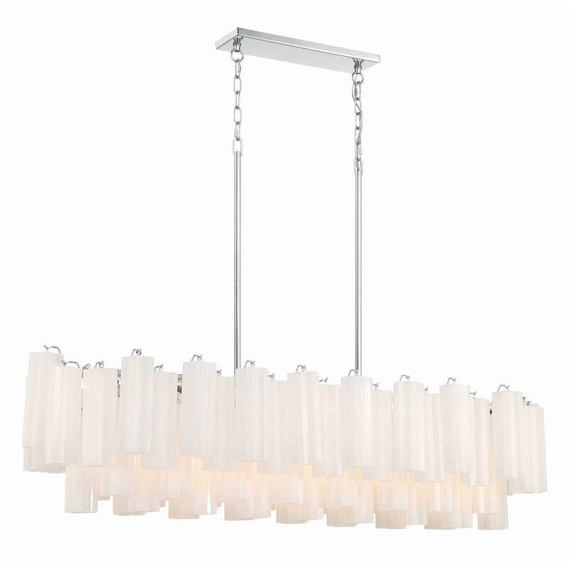 Crystorama Lighting Group ADD-317-WH Addis 14 Light 52" Wide Crystal