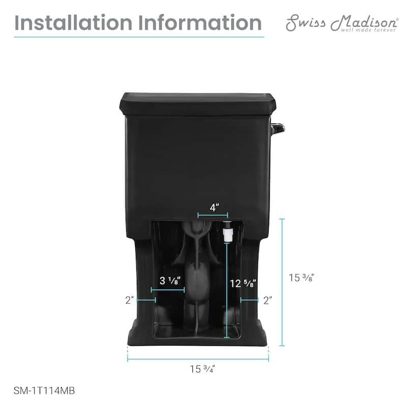 Swiss Madison SM-1T114 Voltaire One Piece Elongated 0.8/1.28 GPF Toilet