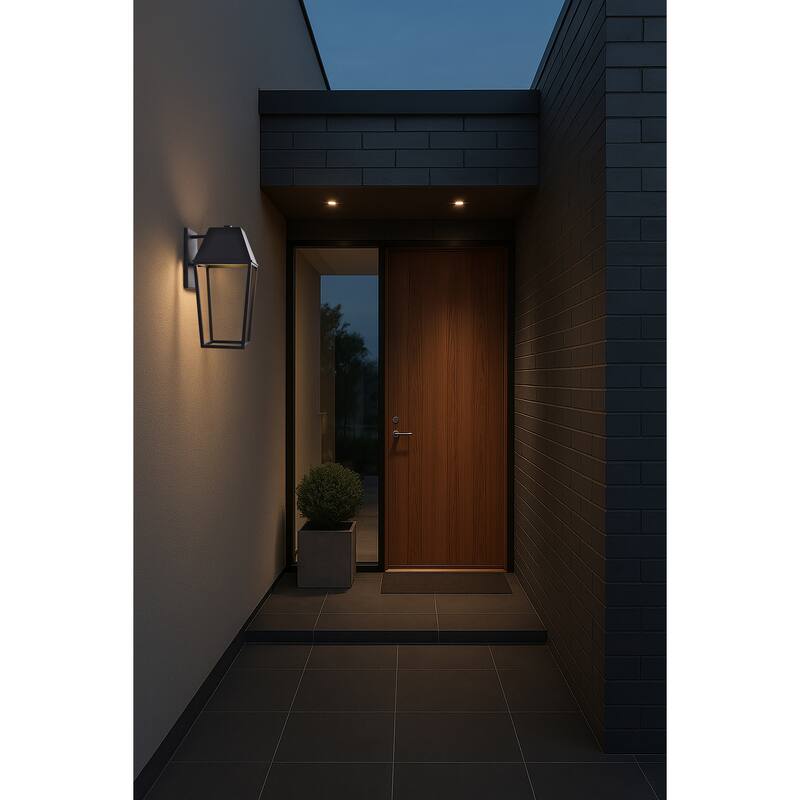 Colt 10 Watt LED Medium Outdoor Lantern Matte Black Finish - Matte Black