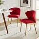 preview thumbnail 72 of 88, Barbara Contemporary Upholstered Side Chair with Small Base Set of 2 by HULALA HOME RED