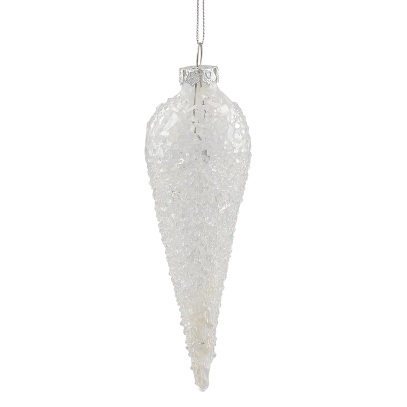 6.25" Clear Glass Winter Icicle Ornament