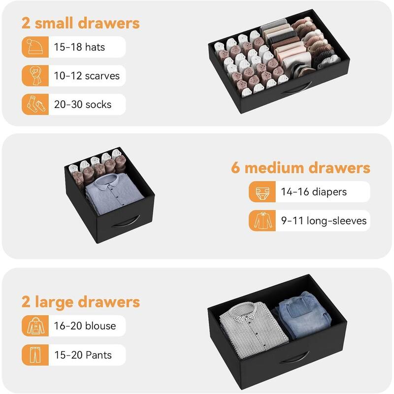 GAOMON Bedroom Dresser with 10 Large Drawers