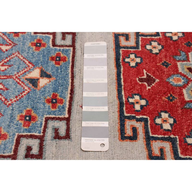 ECARPETGALLERY Hand-knotted Uzbek Ghazni Grey Wool Rug - 2'9 x 9'9