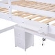 preview thumbnail 16 of 34, Multifunctionl Full Size Loft Bed with Desk, Cabinets, Drawers and Bedside Tray, Charging Station, Sturdy Wood Frame, White