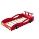preview thumbnail 14 of 13, Wooden Race Car Twin Bed with Storage, Car-Shaped Platform Bed with Side Rails and Wheels for Teens & Kids Room, White & Blue