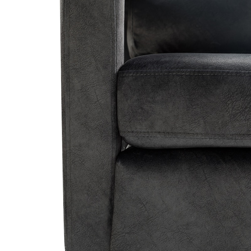 Valentina Comfy Accent Armchair with Golden Metal Legs and Removable Cushions by HULALA HOME