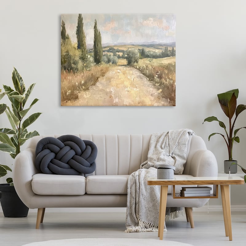 Stupell Rural Trail Landscape Canvas Wall Art Design By Petal Prints Design