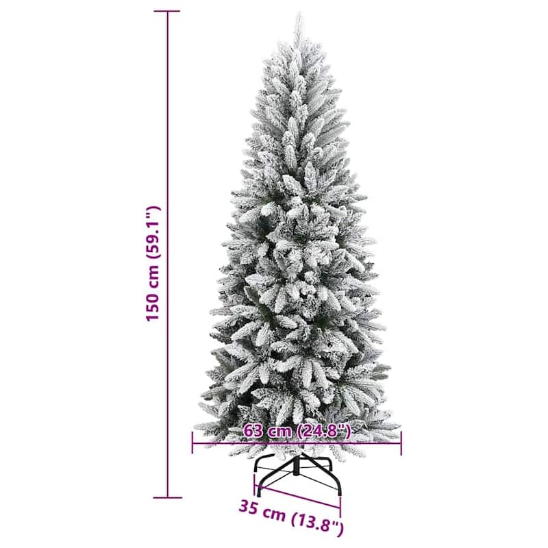 vidaXL Artificial Christmas Tree with 150/300 LEDs White