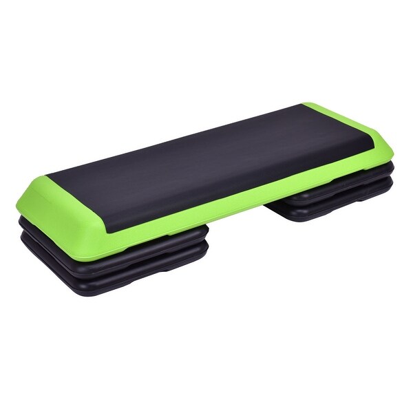 Fitness Aerobic Step 43" Cardio Adjust 4" - 6" - 8" Exercise Stepper - Green. Opens flyout.