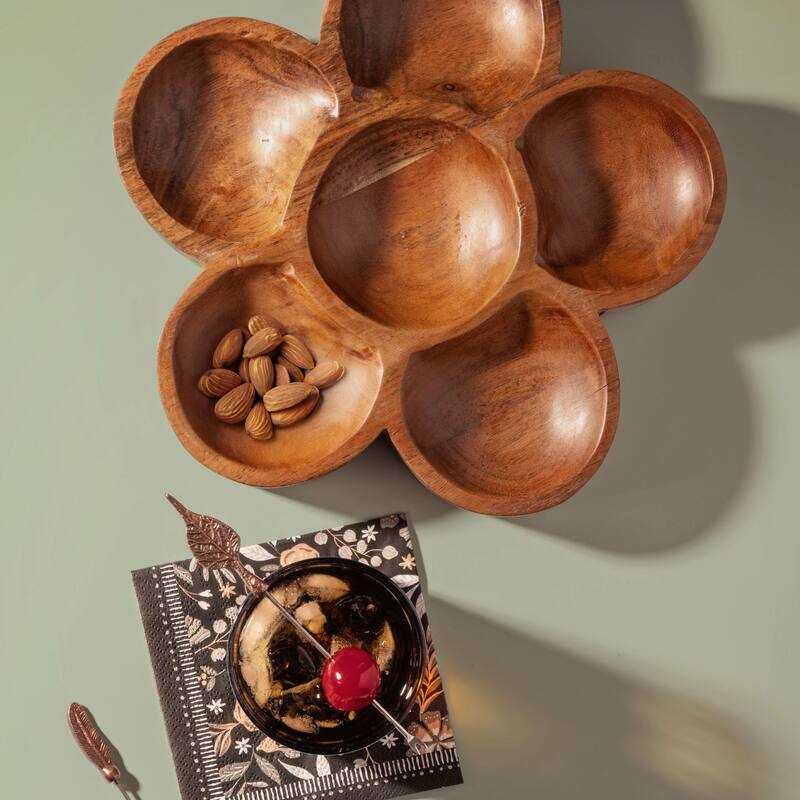 Wood Shaped Serving Bowl