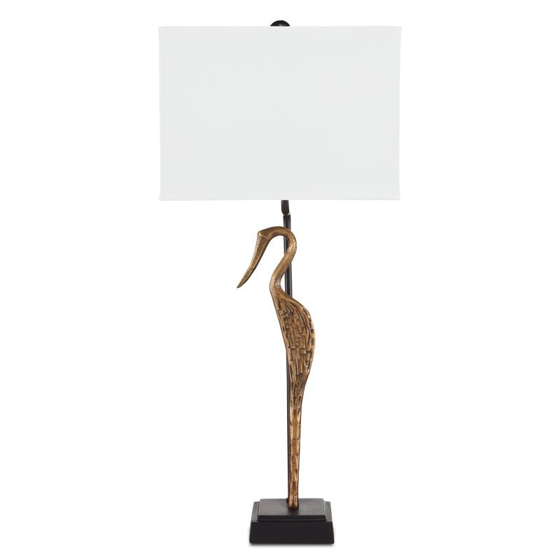 Currey & Company Antigone Brass Table Lamp - 31.5"h x 14"w x 8"d