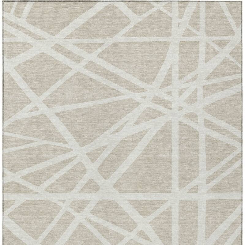 HomeRoots Geometric Transitional Rectangle Outdoor Rug
