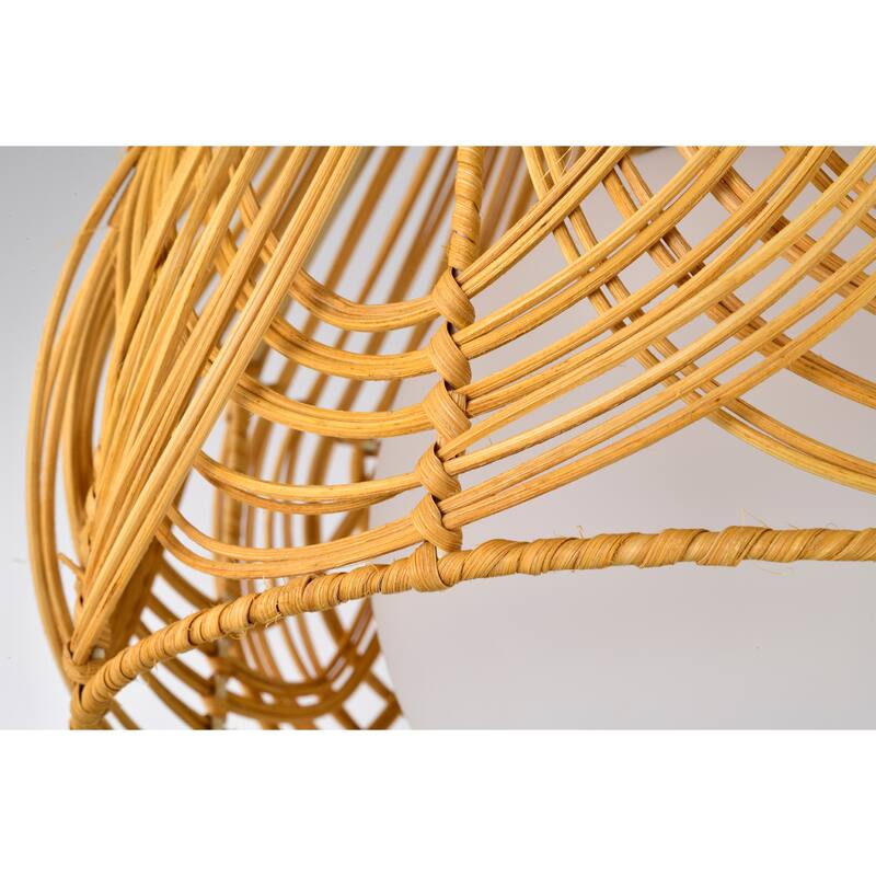 Lucilla 15 Inch Natural Rattan Semi Flush Mount 3-Light