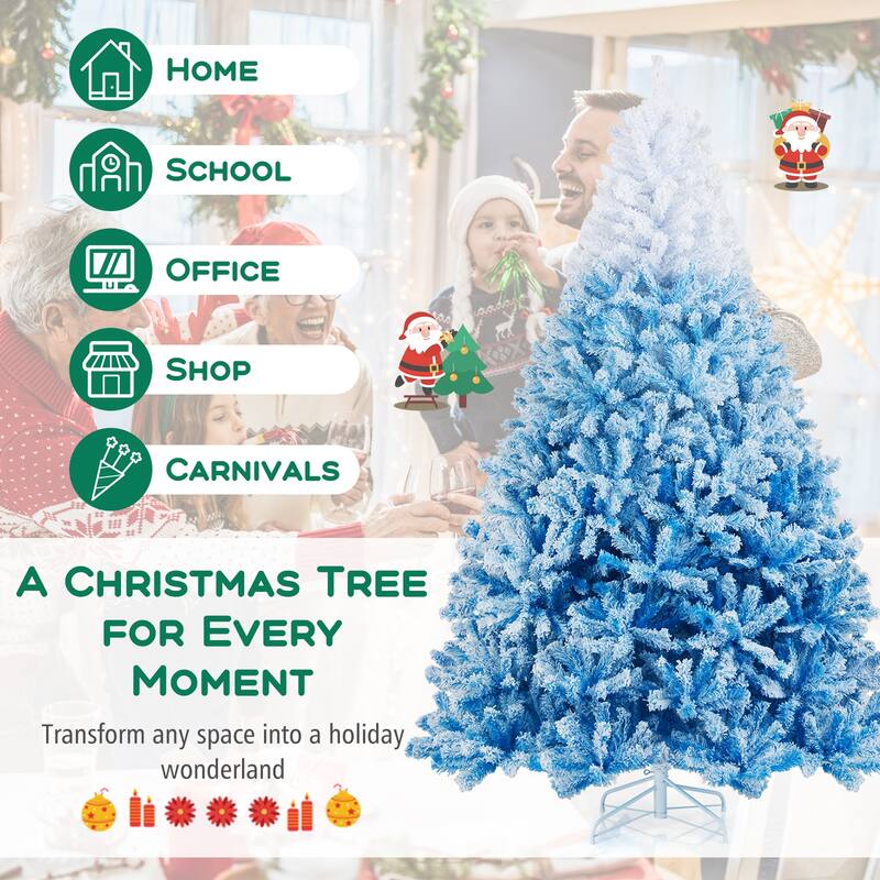 Costway 5/6/7/8 FT Artificial Christmas Tree with 456/820/1264/1774 - See Details