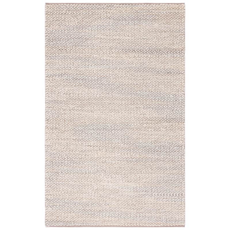 SAFAVIEH Handmade Natura Jumana Rug - 6' Square - Natural/Light Grey