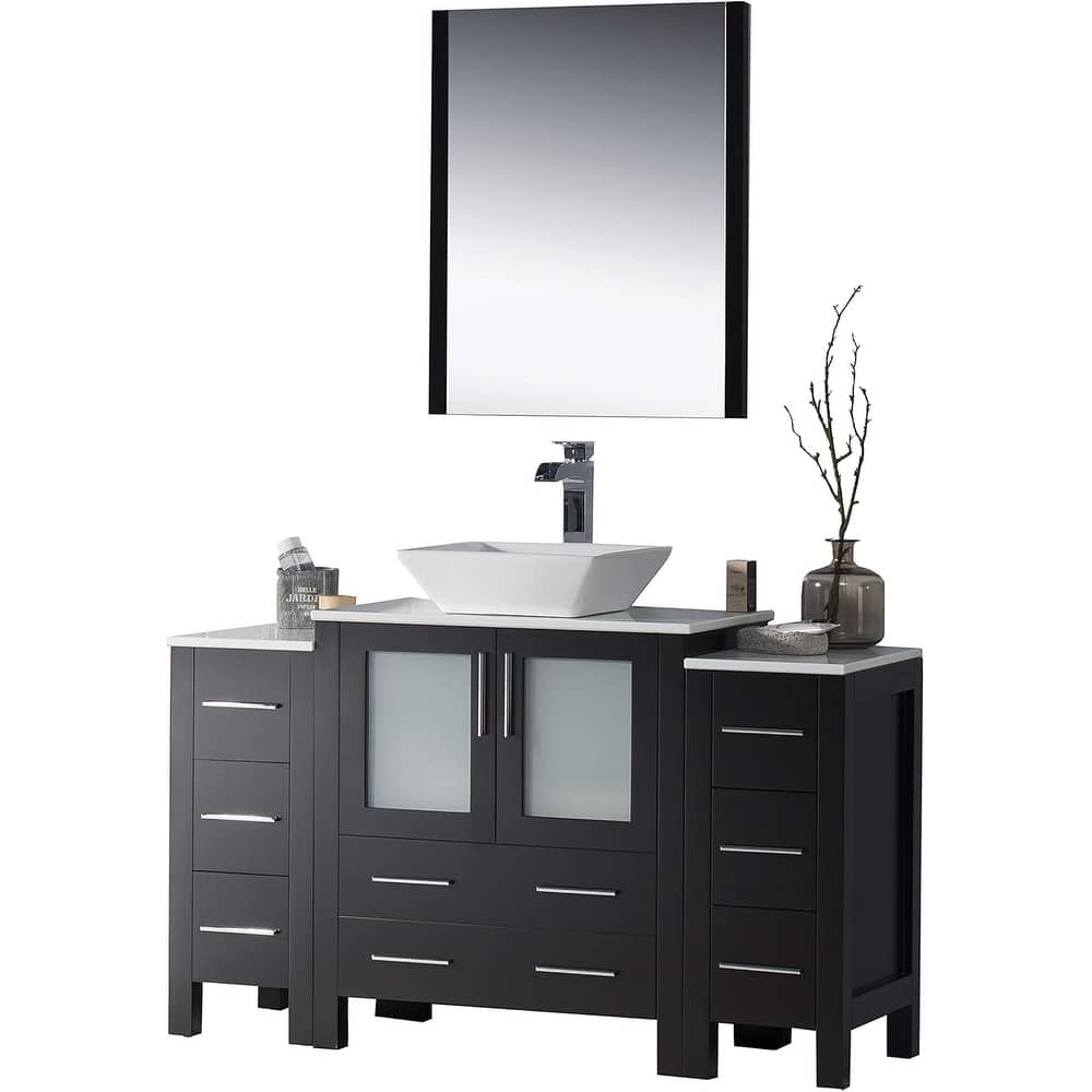 Blossom Sydney 54" Bathroom Vanity with Double Side Cabinets & Mirror