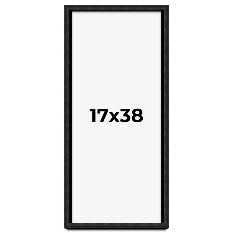 17x38 Shadow Box Black Rustic Barnwood Display Frame | 1.125 Inch