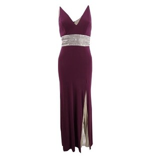 wine and silver dress