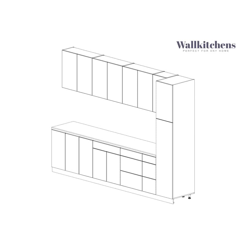 Kitchen Metropolitan Collection Black Color Base Size 11Ft Wide - 132x24