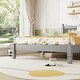 preview thumbnail 5 of 19, Twin Bed with Column-Decoration Headboard, with Bed Slats