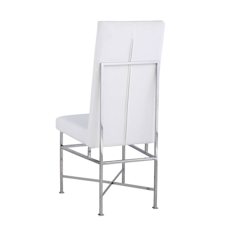 Somette Contemporary Side Chair with Steel Frame, Set of 2