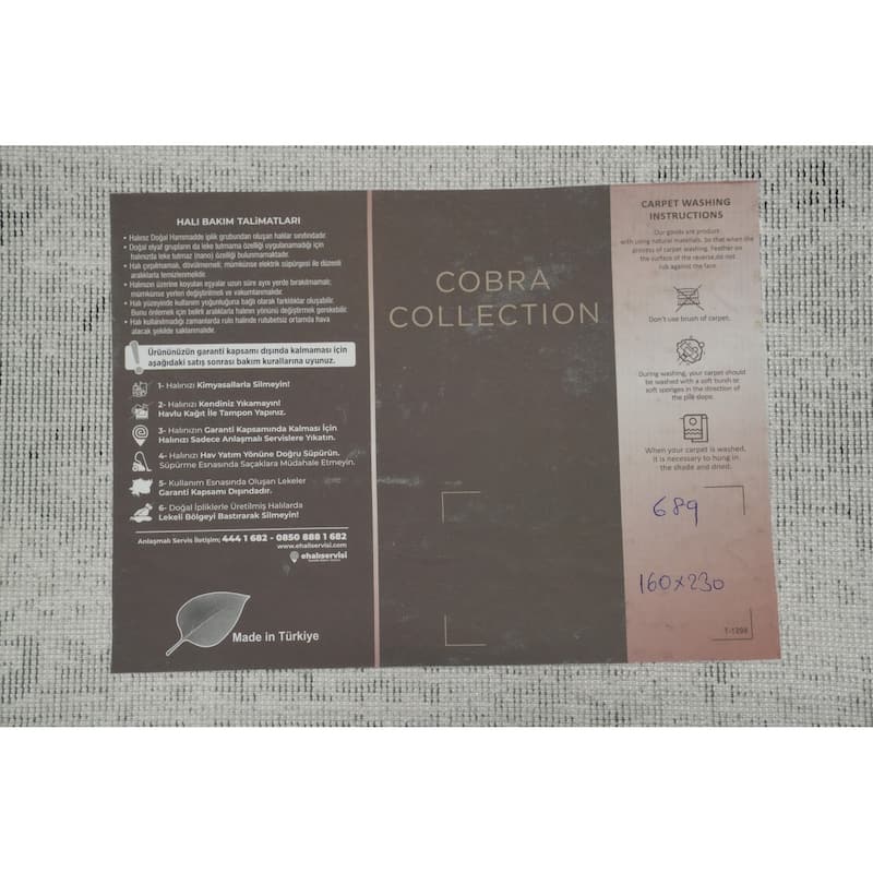 Machine Made Oriental Polyester Carpet Geometric Greys & Charcoal Distressed Area Rug - 7' 5'' X 5' 2''