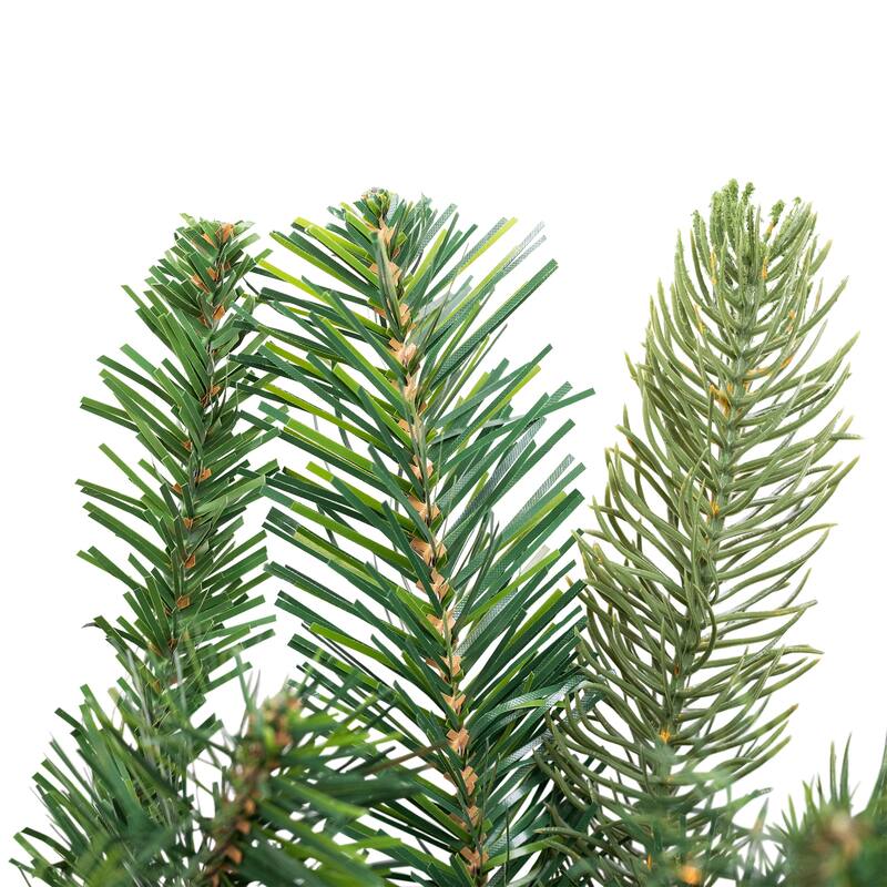 Pre-Lit Flocked Mixed Pine and Pine Cones Artificial Christmas Garland - 9' x 14" - Clear Lights