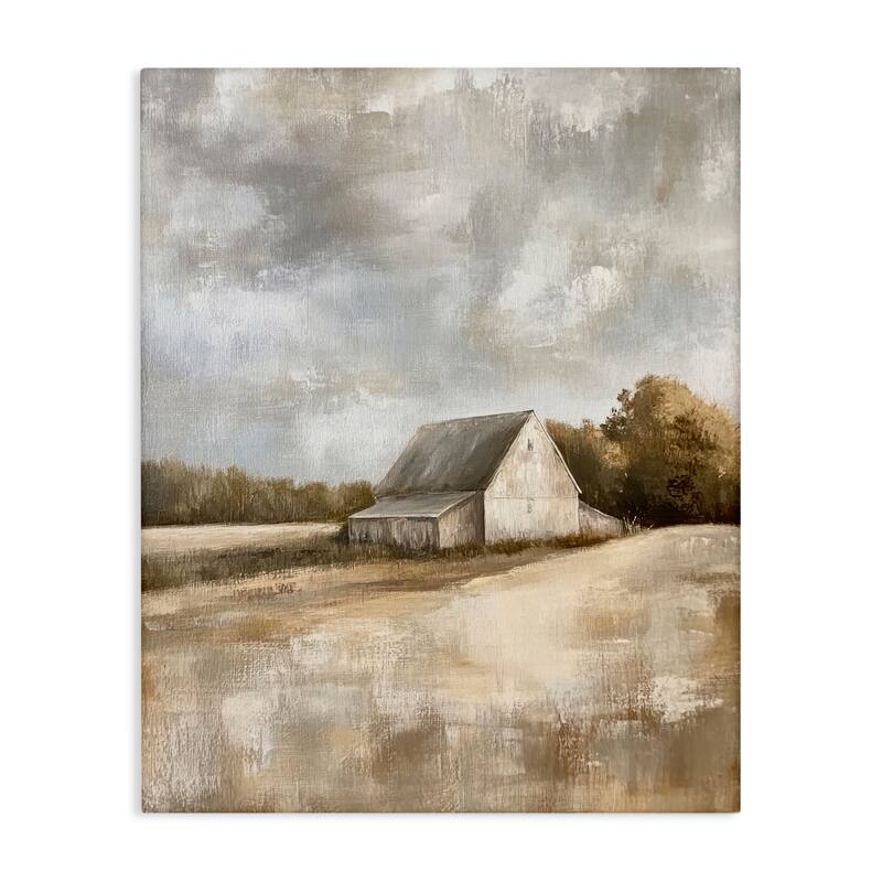 Stupell Cloudy Farm Landscape Canvas Wall Art Design By Petal Prints Design - 16 x 20