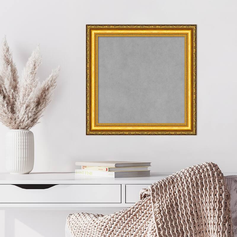 Amanti Art Colonial Embossed Gold Framed Magnetic Board