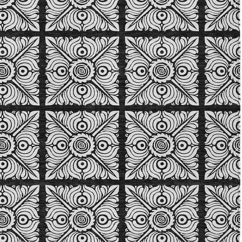 HomeRoots Medallion Transitional Rectangle Outdoor Rug