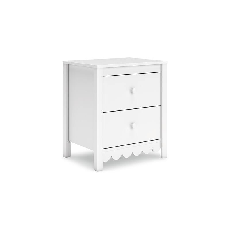 Signature Design by Ashley Hallityn White Panel Headboard with 2 Nightstands