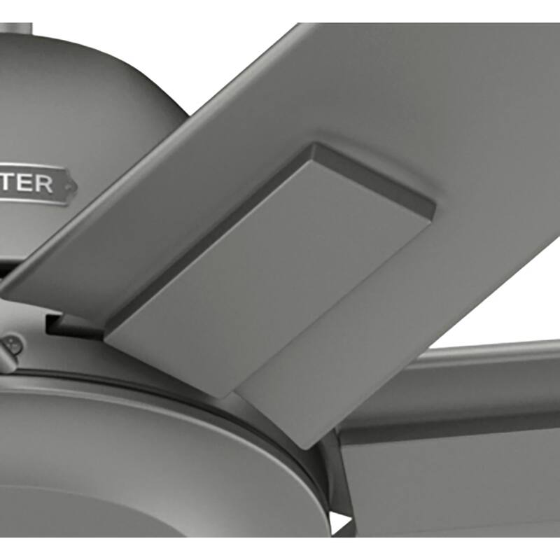 Hunter 72" Downtown Windmill Outdoor Ceiling Fan & Wall Control - Damp Rated - Industrial, Modern - ENERGY STAR!