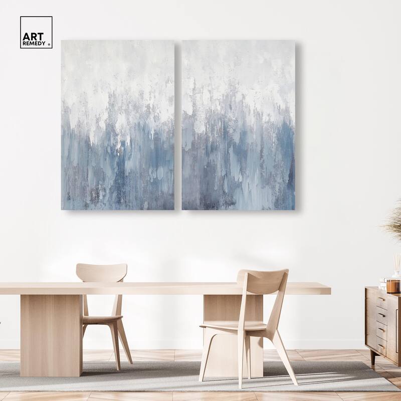 Frosted Glass Canvas Set of 2 by Art Remedy, Gallery Wrapped