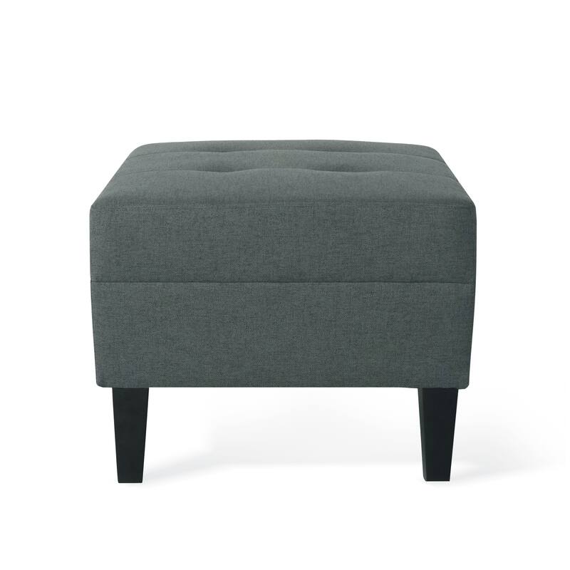 Tiernan Tufted Fabric Ottoman by Christopher Knight Home