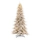 preview thumbnail 5 of 12, Glitzhome 11ft Pre-Lit Flocked Full-Size Fir Artificial Christmas Tree with 950 Warm White Lights