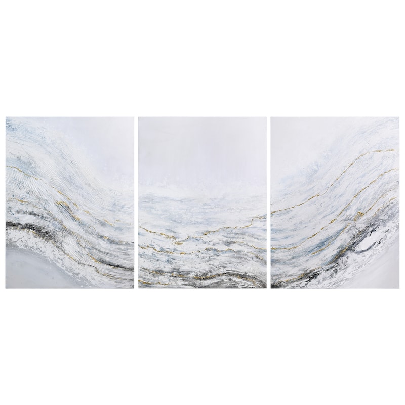 Blizzard Textured Metallic Hand Painted Wall Art by Martin Edwards