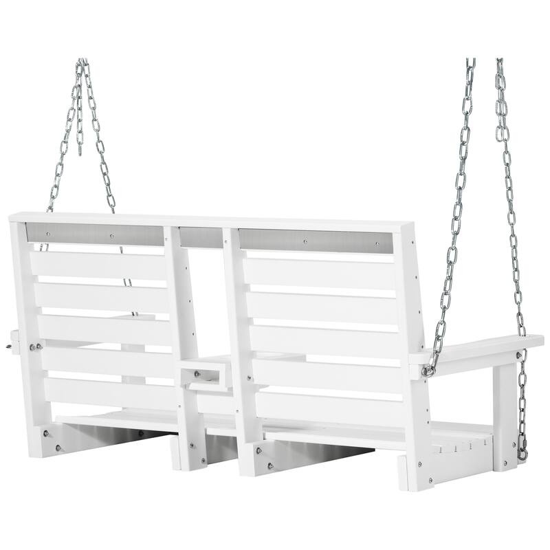 Nashville Poly 54 Inch Porch Swing with Folding Cup Holder