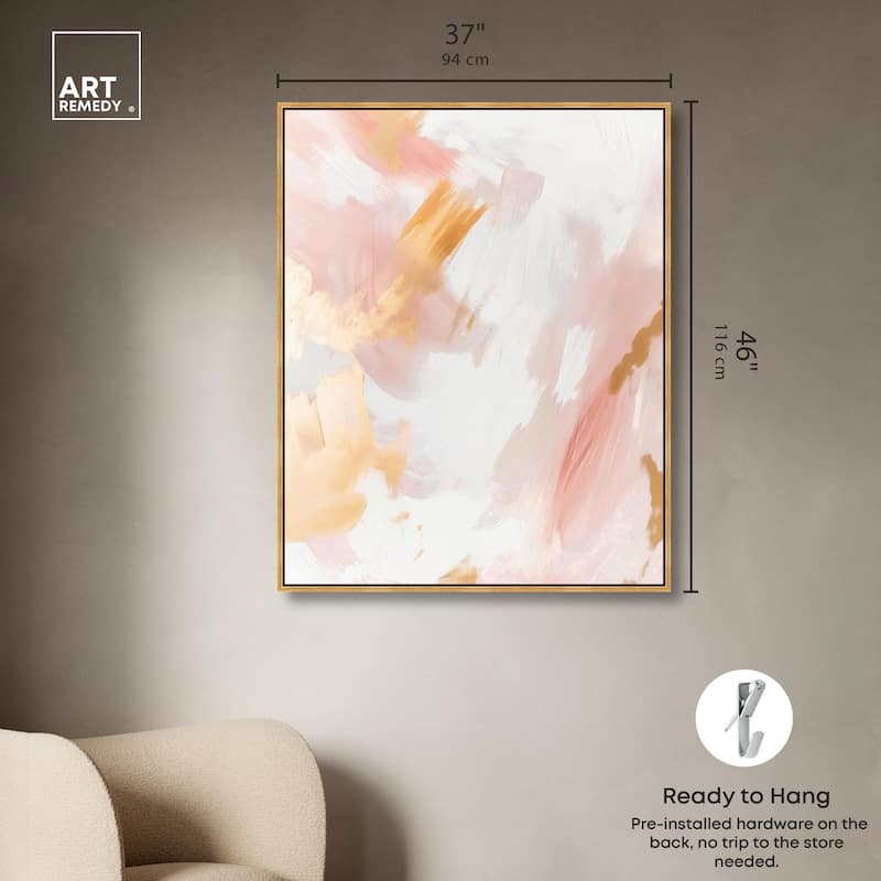 Rose Gold Veil III Canvas by Art Remedy
