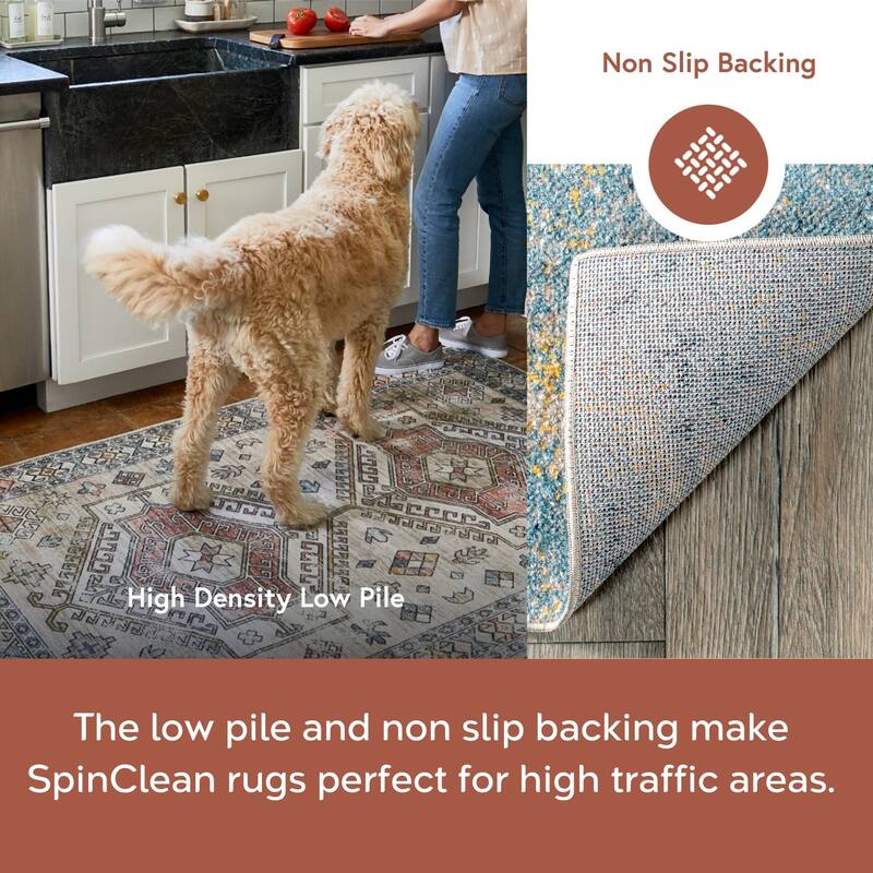 Nuloom Sherri SpinClean Abstract Machine Washable Area Rug