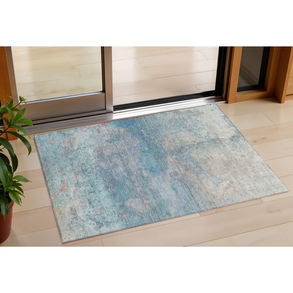HomeRoots Abstract Transitional Rectangle Outdoor Rug