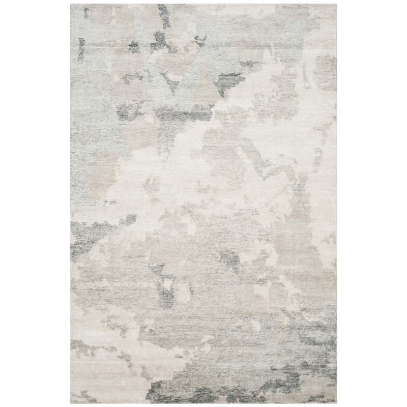 SAFAVIEH Couture Hand-knotted Tibetan Efthemia Modern Wool Rug - 10' x 14' - Silver