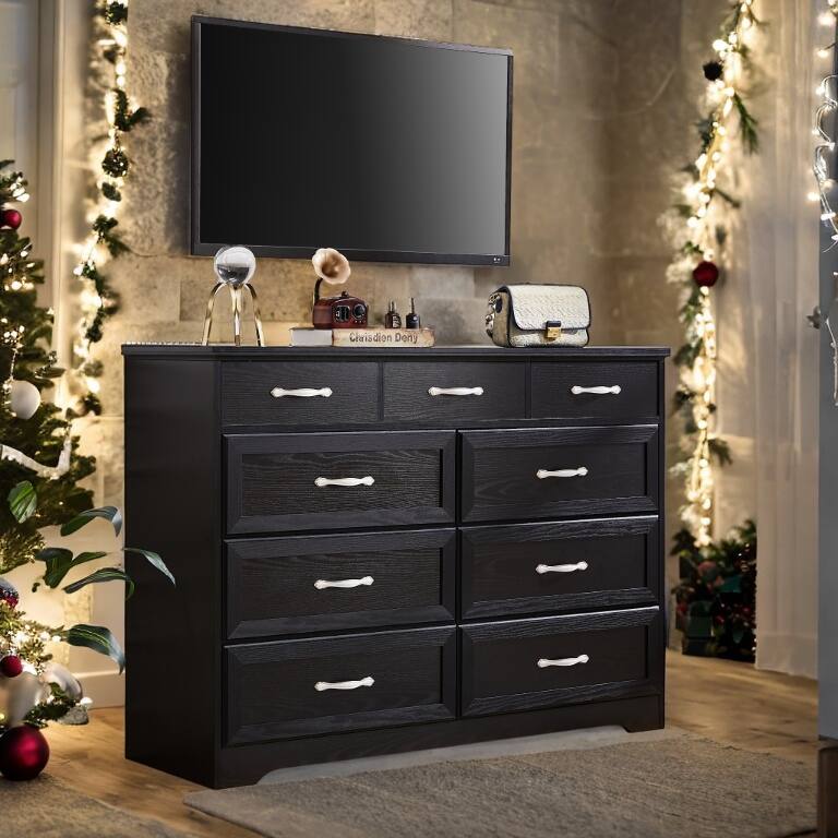 9-Drawer White Dresser