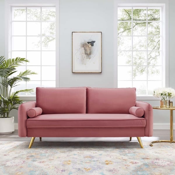 Revive Performance Velvet Sofa Overstock 31451983