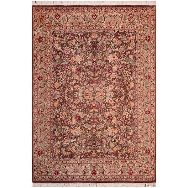 Gul-Rukh Pak Persian Kecia Brown/Beige Wool Rug - 8'2'' x 10'6'' - 8 ft ...