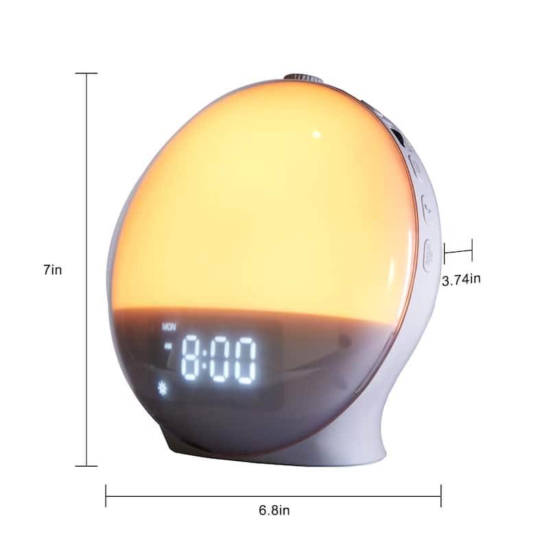 Javlergo Alarm Clock Smart Gradual Wake Up Light Alarm Clock, Tabletop Daylight Alarm Clock