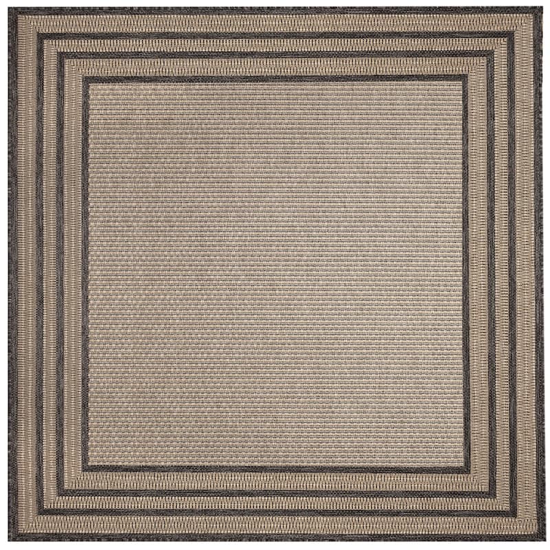 Liora Manne Monaco Striped Border Indoor/Outdoor Area Rug